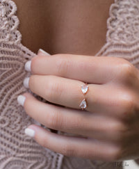 SALE Adjustable White Topaz Ring * Gold Vermeil,Rose Gold Vermeil or Sterling Silver Ring * Gemstone Ring * Wedding * Engagement BJR046