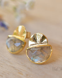 Bellinha Earrings * Labradorite * Gold Plated 18k * BJE157A