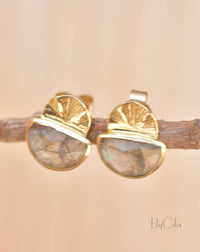Bellinha Earrings * Labradorite * Gold Plated 18k * BJE157A