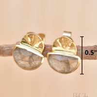Bellinha Earrings * Labradorite * Gold Plated 18k * BJE157A