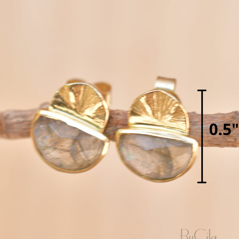 Bellinha Earrings * Labradorite * Gold Plated 18k * BJE157A