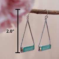Marina Earrings * Aqua Chalcedony * Gold Plated 18k, Silver Plated or Rose Gold Plated * BJE005B