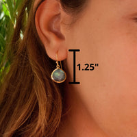 Lihue Earrings * Labradorite * Gold Plated 18k or Sterling Silver 925 * BJE062A