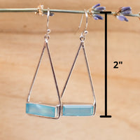 Marina Earrings * Blue Chalcedony * Gold Plated 18k, Silver Plated or Rose Gold * BJE006B
