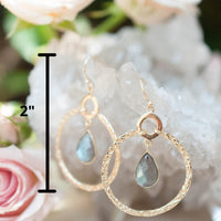 Chloe Earrings * Labradorite * Gold Plated 18k * BJE020