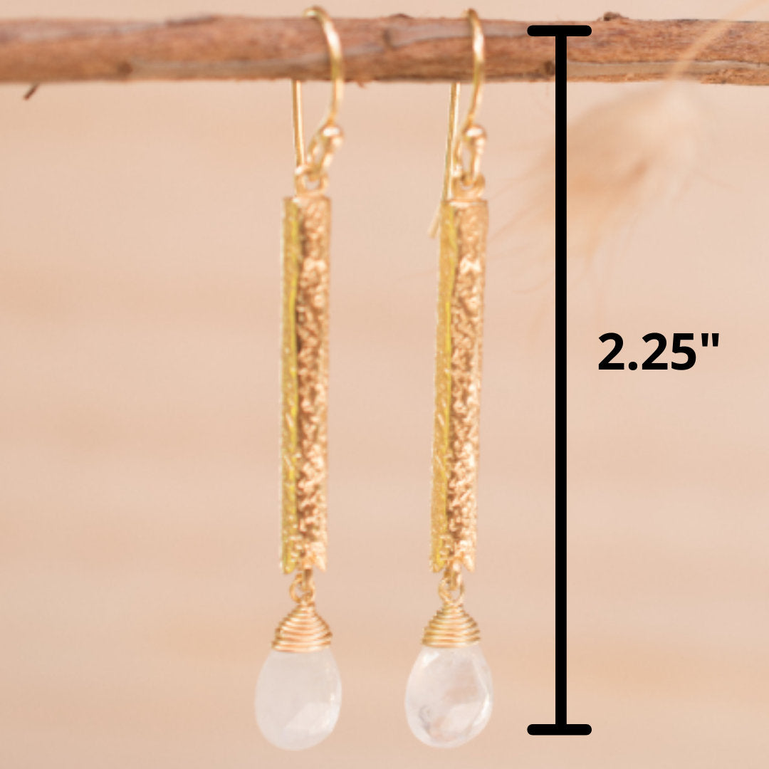 Catarina Earrings * Moonstone * Gold Plated 18k * BJE133