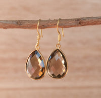 Celina Earrings * Labradorite * Gold Vermeil * BJE143