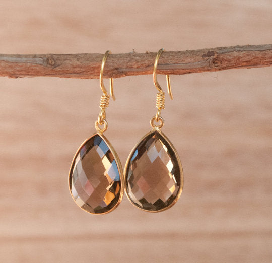 Celina Earrings * Labradorite * Gold Vermeil * BJE143