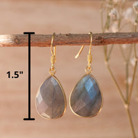 Celina Earrings * Labradorite * Gold Vermeil * BJE143