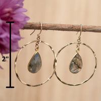 Layse Earrings * Labradorite * Gold Filled or Sterling Silver * BJE060