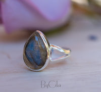 Tear Drop Labradorite Ring * Sterling Silver 925 * Handmade * Gemstone * Jewelry *Boho *Bohemian *Statement *Hippie * Gift for her BJR190