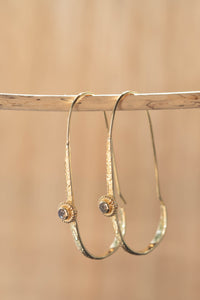Labradorite Earrings Gold Plated 18k * Gemstone * Statement * handmade * Every day * Lightweight * bohemian * ByCila  * BJE162