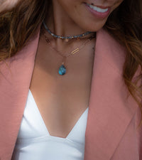 Labradorite or Moonstone Beads Chocker*Gold Filled, Sterling Silver or Rose Gold Filled Handmade *Layered *Gemstone * Elegant * Chic* BJN092