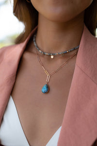 Labradorite or Moonstone Beads Chocker*Gold Filled, Sterling Silver or Rose Gold Filled Handmade *Layered *Gemstone * Elegant * Chic* BJN092