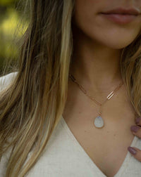 Moonstone * Tear Drop * Lariat Necklace * Gold * Silver * Rose Gold * Gemstone * Statement * Bycila *Bridesmaid * BJN087