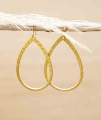 Gold Plated Earrings * Gold Filled Earwire * Geometric * Tear Drop * Handmade * Dangle * Gift for Her *Jewelry *Bycila *Thin * BJE170