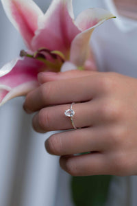White Topaz Sterling Silver Ring * Wedding * Engagement * Handmade * Statement * Bycila *Boho *Hippie * Bridal * Bridesmaid * BJR070