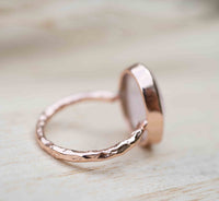Rose Quartz Ring * Rose Gold Plated Ring * Statement Ring * Gemstone Ring * Pink * Bridal Ring * Wedding Ring *Organic Ring *Natural *BJR249