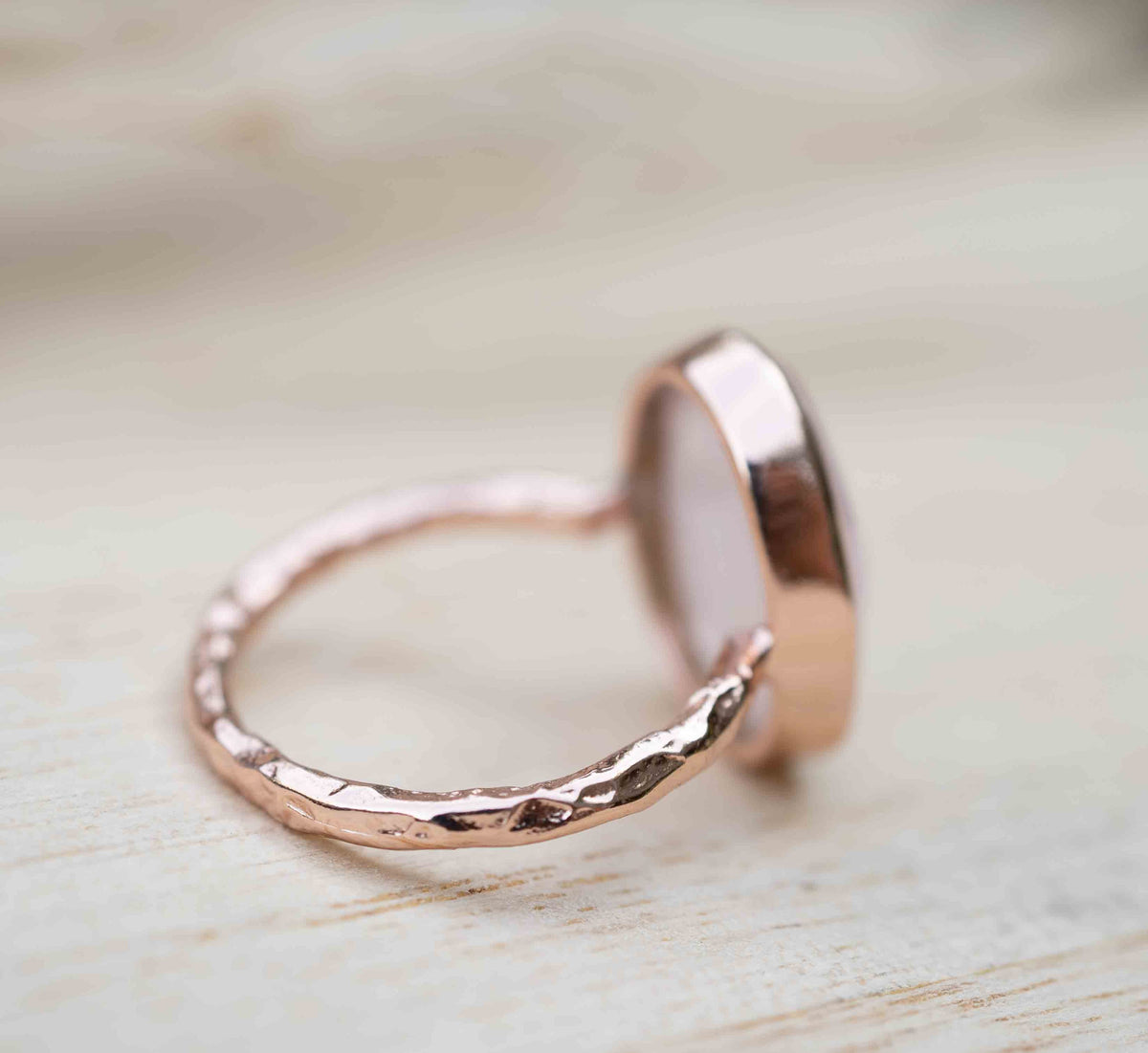 Rose Quartz Ring * Rose Gold Plated Ring * Statement Ring * Gemstone Ring * Pink * Bridal Ring * Wedding Ring *Organic Ring *Natural *BJR249