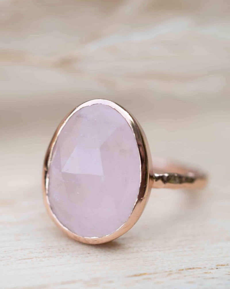 Rose Quartz Ring * Rose Gold Plated Ring * Statement Ring * Gemstone Ring * Pink * Bridal Ring * Wedding Ring *Organic Ring *Natural *BJR249