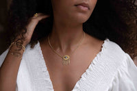 Evil Eye Labradorite, Moonstone or Copper Turquoise Necklace  *Gold Plated 18k *Handmade * Bohemian * Layered *Modern *Perfect Gift * BJN100