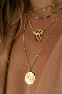 Long Necklace *Dotted Chain *  Gold Plated  *Handmade* Layered * Modern * Trend * BJN116