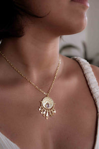 Rainbow Moonstone, Labradorite or Rose Quartz Necklace * Gold Plated *Handmade*Trend* layered * long * Boho * Fashion BJN152