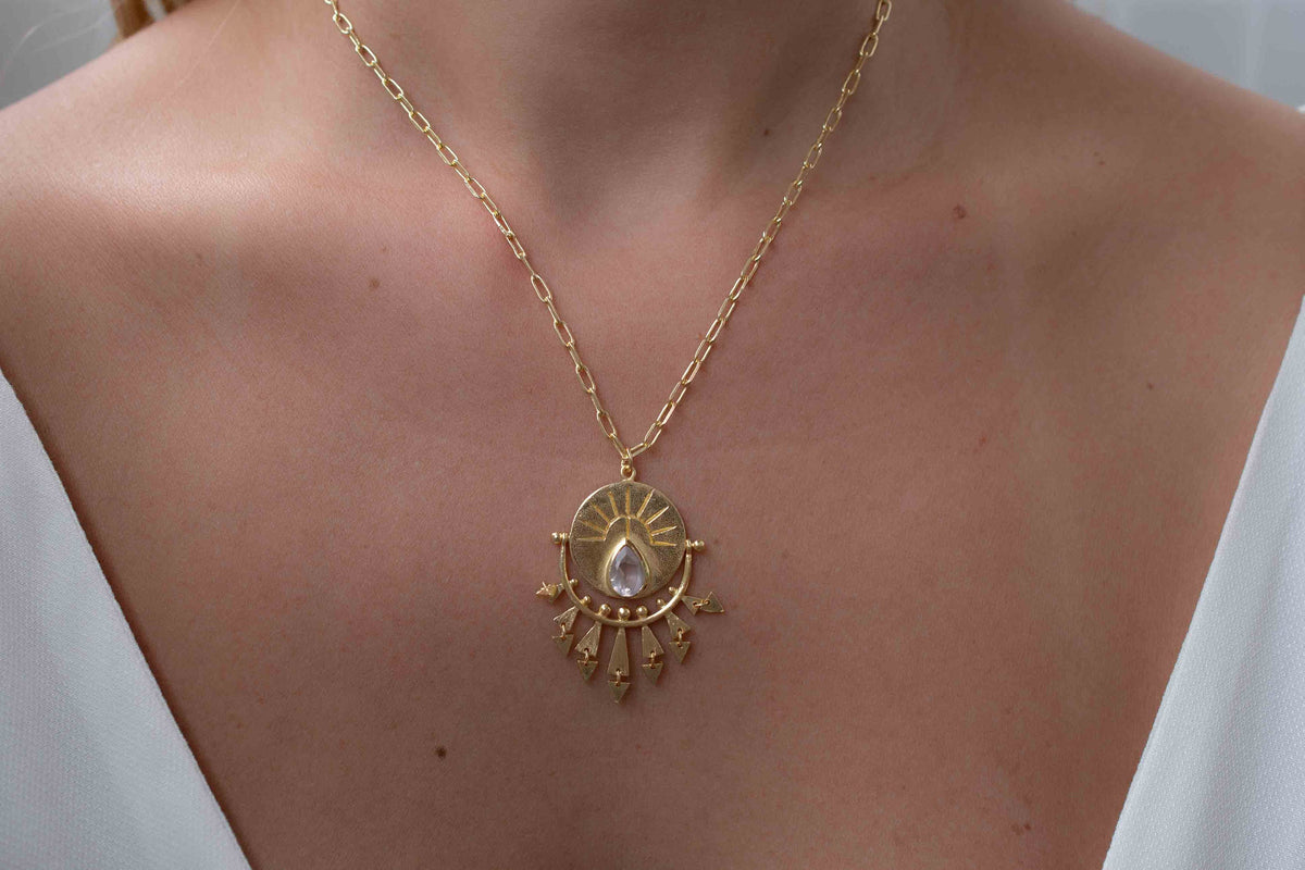 Rainbow Moonstone, Labradorite or Rose Quartz Necklace * Gold Plated *Handmade*Trend* layered * long * Boho * Fashion BJN152