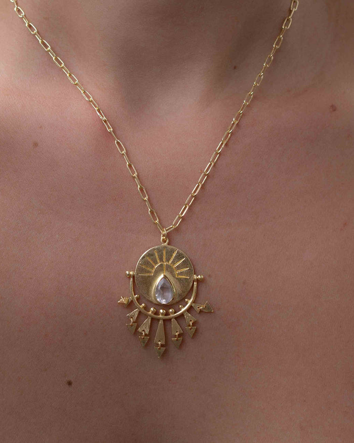 Rainbow Moonstone, Labradorite or Rose Quartz Necklace * Gold Plated *Handmade*Trend* layered * long * Boho * Fashion BJN153
