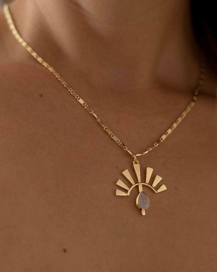 Copper turquoise, Rainbow Moonstone, Rose Quartz or Labradorite Necklace * Gold Plated *Handmade* Layered * BJN122