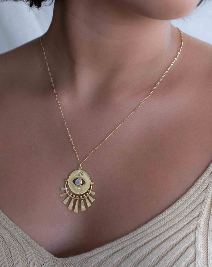 Copper turquoise, Rainbow Moonstone or Labradorite Necklace * Gold Plated *Handmade* Layered * BJN129