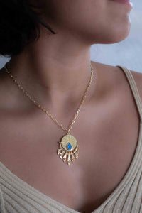 Rainbow Moonstone, Labradorite or Rose Quartz Necklace * Gold Plated *Handmade*Trend* layered * long * Boho * Fashion BJN153