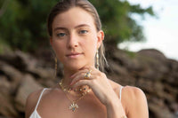 Copper turquoise, Rainbow Moonstone, Rose Quartz or Labradorite Necklace * Gold Plated *Handmade* Layered * BJN122