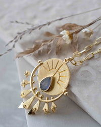 Rainbow Moonstone, Labradorite or Rose Quartz Necklace * Gold Plated *Handmade*Trend* layered * long * Boho * Fashion BJN152