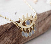 Evil Eye Bracelet * Boho Bracelet * Turquoise, Labradorite, Moonstone * Gemstone * Modern * Layered * BJB