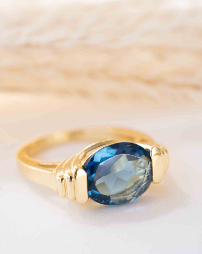 Iolite hydro Ring * 18k Gold Plated Ring * Statement Ring * handmade * Modern Ring * Boho BJR272