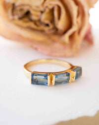 Iolite hydro Ring *  Stackable * 18k Gold Plated Ring * Statement Ring * handmade * Modern Ring * Boho BJR269