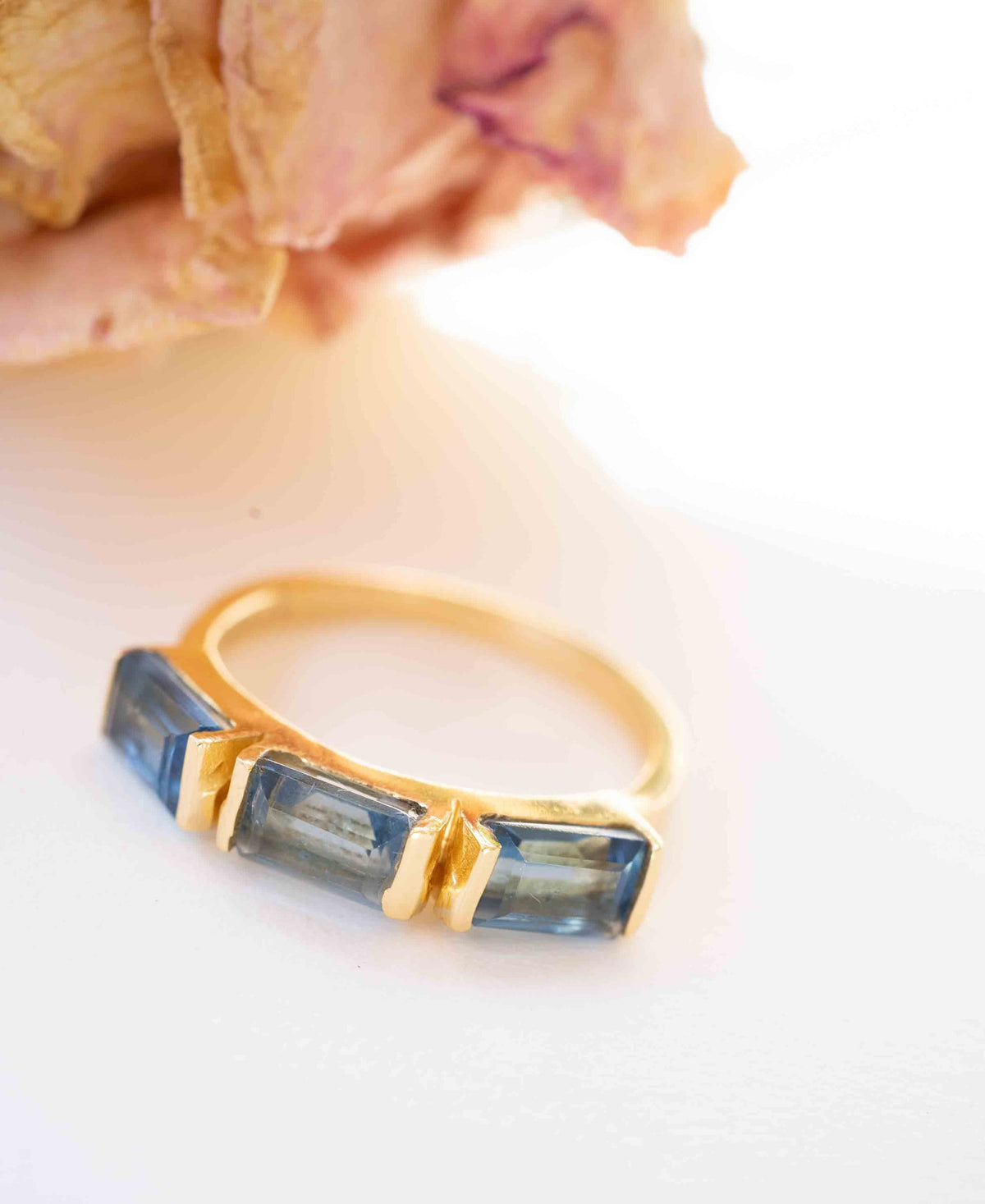 Iolite hydro Ring *  Stackable * 18k Gold Plated Ring * Statement Ring * handmade * Modern Ring * Boho BJR269