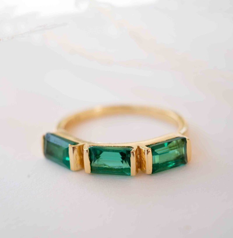 Green Tourmaline hydro Ring * 18k Gold Plated Ring * Statement Ring * handmade * Modern Ring * Boho * Stackable BJR271