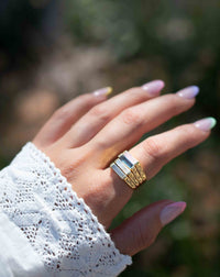 Labradorite Ring * Gold Plated 18k*Gold * Statement* Gemstone *Stackable*Natural* Handmade *Gift For Her * BJR280