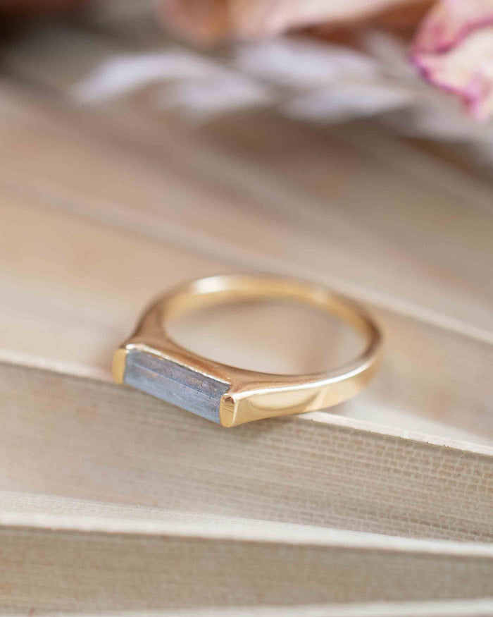 Labradorite Ring * Gold Plated 18k*Gold * Statement* Gemstone *Stackable*Natural* Handmade *Gift For Her * BJR280