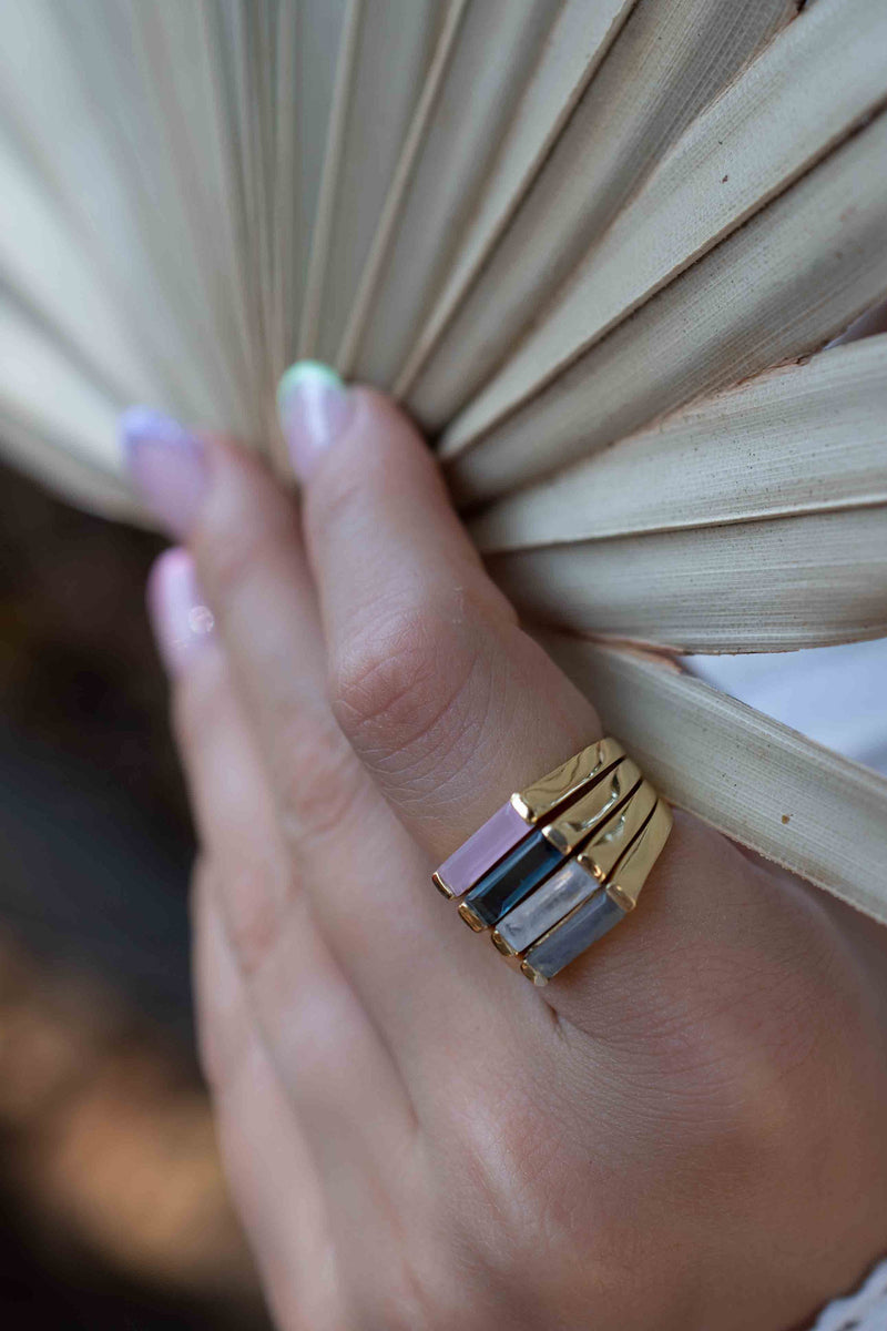 Moonstone Ring * Gold Plated 18k*Gold * Statement* Gemstone *Stackable*Natural* Handmade *Gift For Her*BJR283