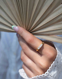 Moonstone Ring * Gold Plated 18k*Gold * Statement* Gemstone *Stackable*Natural* Handmade *Gift For Her*BJR283