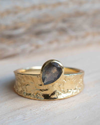 Rainbow Labradorite Ring * Gold Ring * Gemstone * Gold Plated * Statement *Bridal *Wedding * Natural *Handmade * BJR291