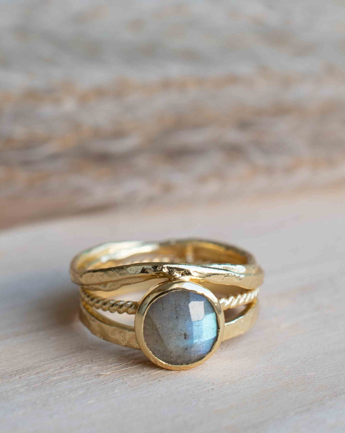 Rainbow Labradorite Ring * Gold Ring * Gemstone * Gold Plated * Statement *Bridal *Wedding * Natural * Thin *Handmade BJR298