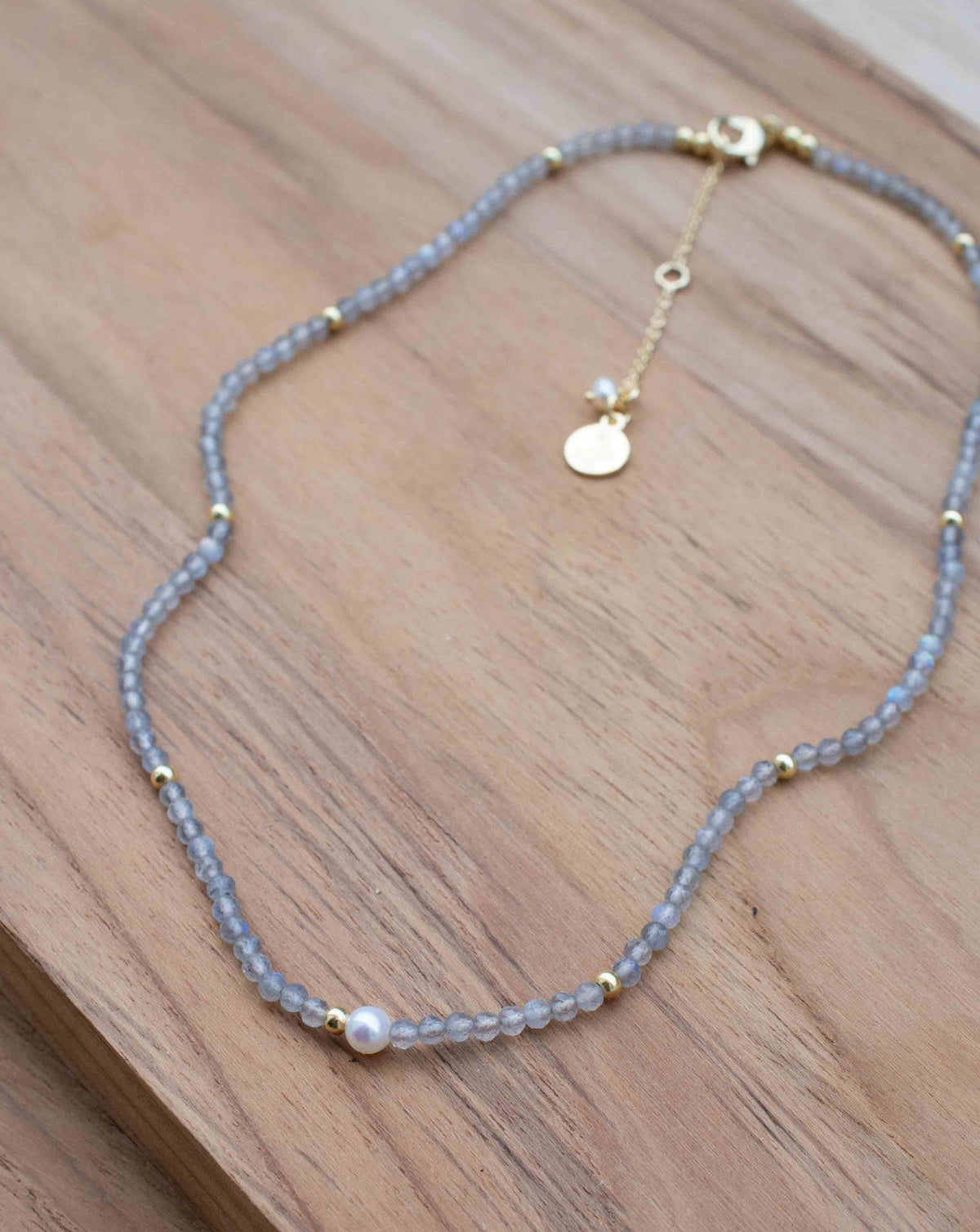 Turquoise, Labradorite and Rose Quartz Necklace* Gold Plated * Handmade * Layered * Gemstone * Birthstone * Gift for Her *BJN177