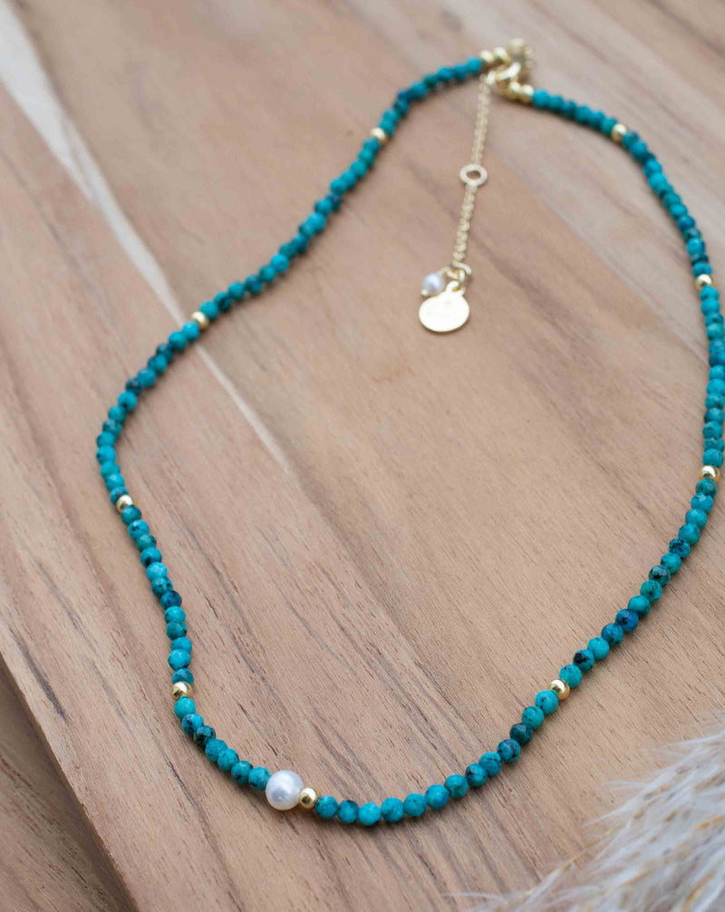 Turquoise, Labradorite and Rose Quartz Necklace* Gold Plated * Handmade * Layered * Gemstone * Birthstone * Gift for Her *BJN177