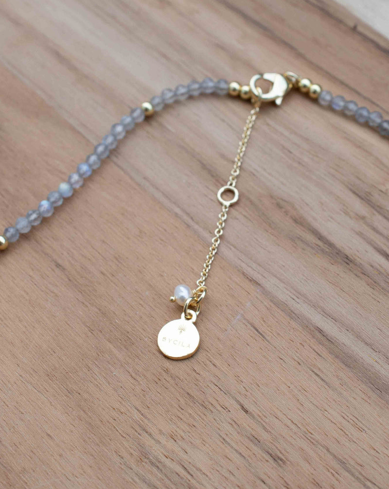 Turquoise, Labradorite and Rose Quartz Necklace* Gold Plated * Handmade * Layered * Gemstone * Birthstone * Gift for Her *BJN178