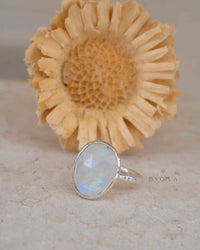 Moonstone Sterling Silver Ring * Statement Ring * Gemstone Ring * Rainbow Moonstone * Silver Ring * BJR242