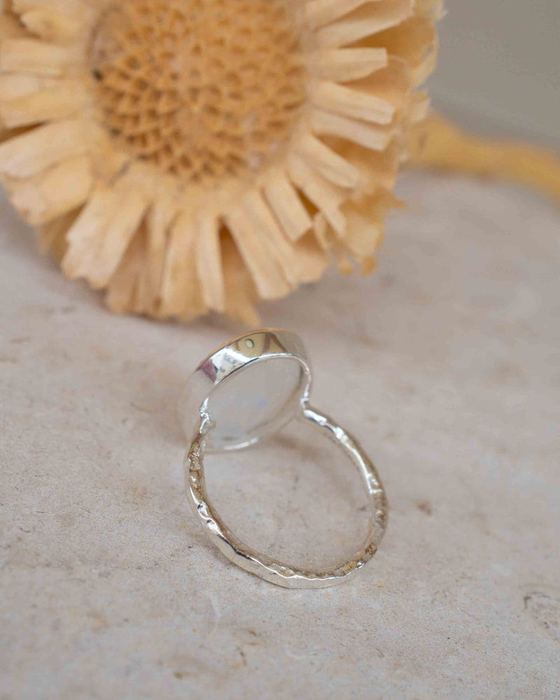 Moonstone Sterling Silver Ring * Statement Ring * Gemstone Ring * Rainbow Moonstone * Silver Ring * BJR242